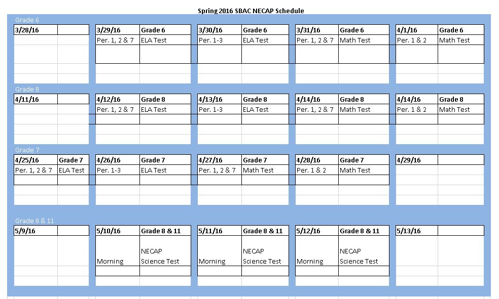 SBAC Testing Hinsdale School District